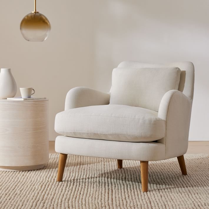 Linen Lounge Chair